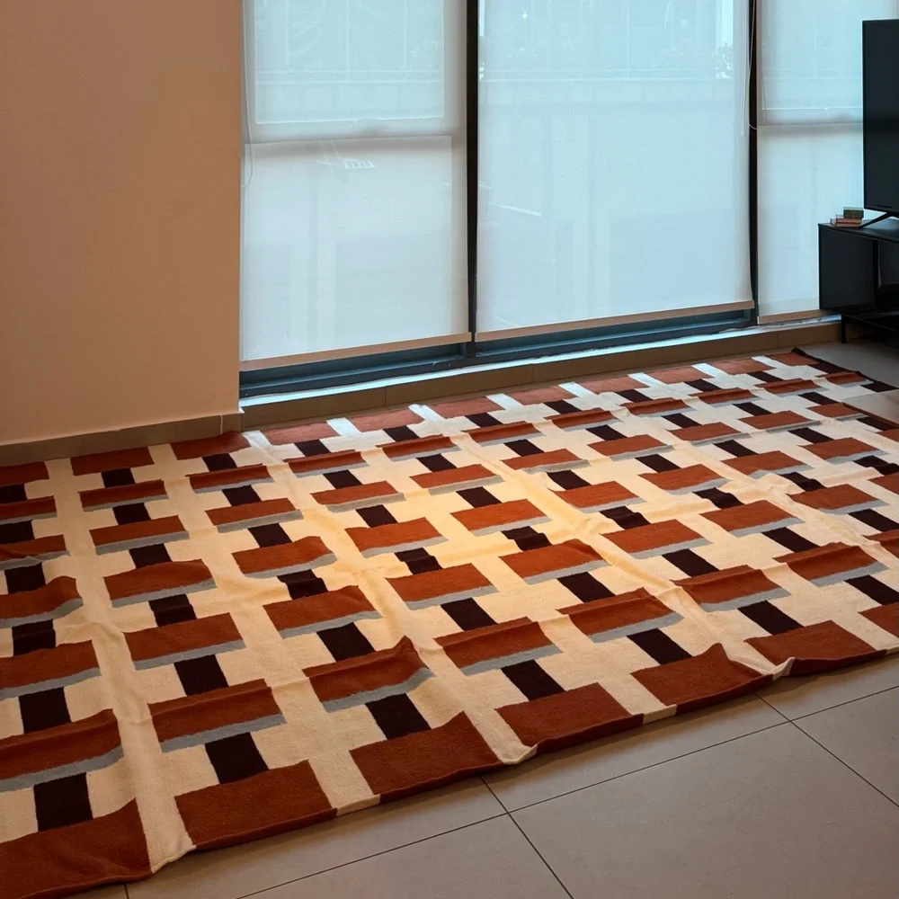 NEW Geometric Flatwoven Large/Designer Rug, (STOCKHOLM 2025 IKEA)